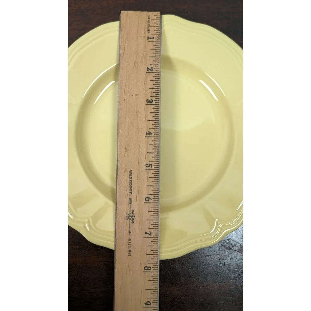 Vintage 1960s Federalist Ironstone Buttercup Yellow Plate & Bowl Set Japan 4239